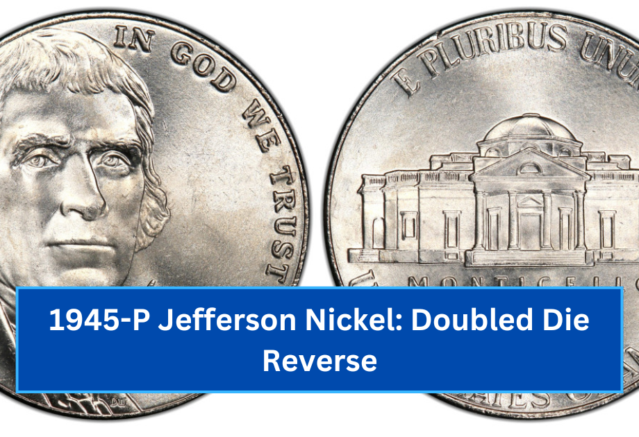 1945-P Jefferson Nickel Doubled Die Reverse