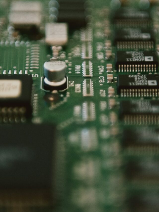 A close up of a computer mother board