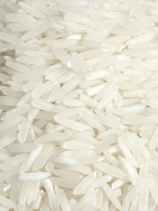 A pile of white rice sitting on top of a table