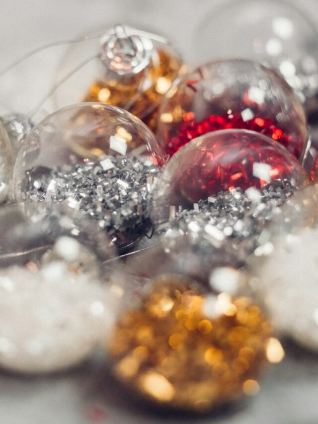 red, gold, white, and silver decorations